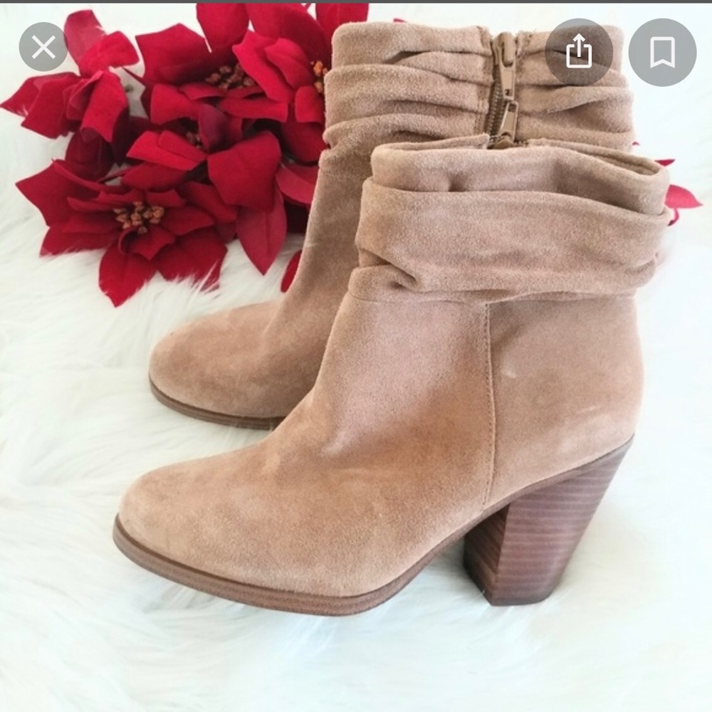Vince Camuto Tan Suede Booties